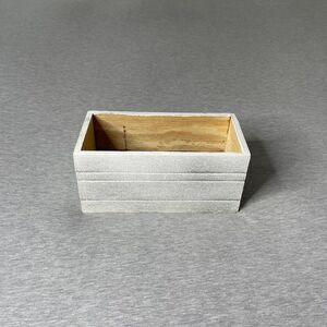White Glitter Wooden 5” x 10” Planter Box